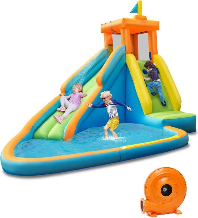 Mecale Inflatable Water Slide Kids Bounce House with Blower