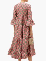 Thumbnail for your product : La DoubleJ Jennifer Jane Pomodorini-jacquard Tiered Dress - Red Print
