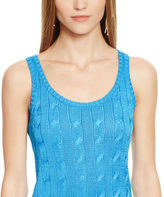Thumbnail for your product : Ralph Lauren Black Label Cable-Knit Silk Tank