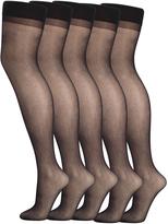 Thumbnail for your product : Love Label Black Plain Top Stockings (5 pack)