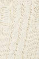 Thumbnail for your product : Current/Elliott Distressed Cable-knit Turtleneck Sweater