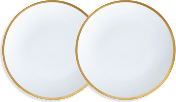 Twig New York Golden Edge 6 Canape Bread Plate, Set of 2