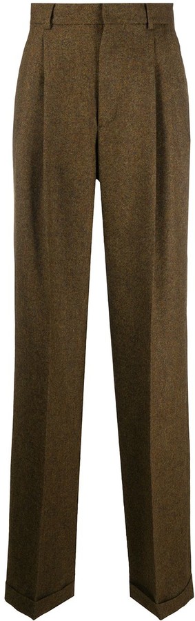 black high waisted pleated pants