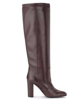 Thumbnail for your product : Via Roma 15 High Tube Boot In Burgundy Color In Smooth Leather