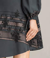 Thumbnail for your product : AllSaints Laya Baroco Silk Dress