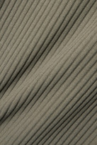 Thumbnail for your product : The Range Ribbed Stretch-cotton Sweater - Green