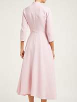 Thumbnail for your product : Emilia Wickstead Ashton Panelled Wool-crepe Midi Dress - Womens - Light Pink