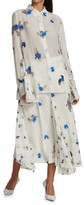 Thumbnail for your product : Nina Ricci Printed Silk Ruffle Skirt
