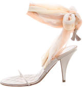 Thumbnail for your product : Chanel Satin Chiffon Sandals
