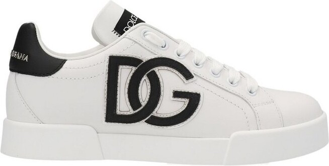 Dolce & Gabbana Portofino Logo-Patch Lace-Up Sneakers - ShopStyle