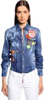 Thumbnail for your product : DSQUARED2 SCOUT PATCHES WASHED DENIM SHIRT