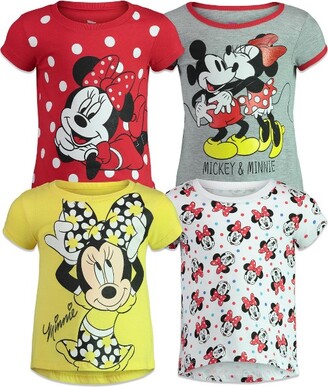 Disney Infant Minnie Mouse Regular Fit Short Sleeve Round T-shirt - Multicolored 12 Months
