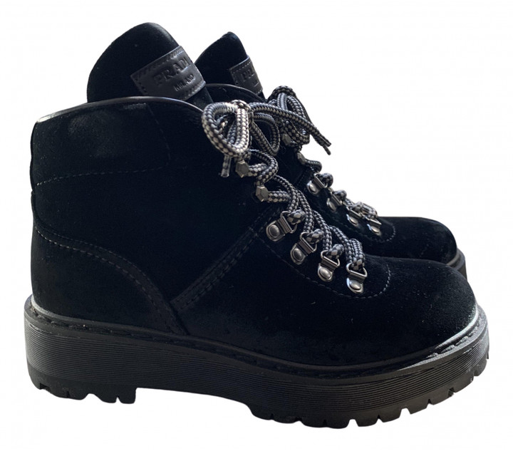 prada velvet hiking boots