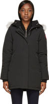 Thumbnail for your product : Canada Goose Black Fur-Trimmed Victoria Parka