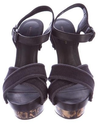 Bottega Veneta Platform Wedge Sandals