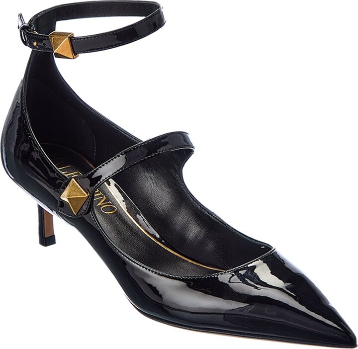 Valentino Roman Stud 50 Patent Pump