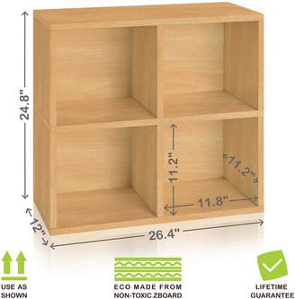Way Basics Eco 4-Cubby Bookcase Organizer