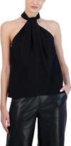 Thumbnail for your product : BCBGMAXAZRIA Women's Sleeveless Relaxed Top Twisted Halter Neck Back Keyhole Shirt