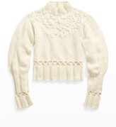 Thumbnail for your product : Polo Ralph Lauren Mock-Neck Puff-Sleeve Crisscross Sweater