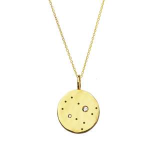 Yvonne Henderson Jewellery - Gemini Constellation Necklace with White Sapphires Gold