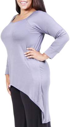 24/7 Comfort Apparel Plus-Size Extra-Long Tunic