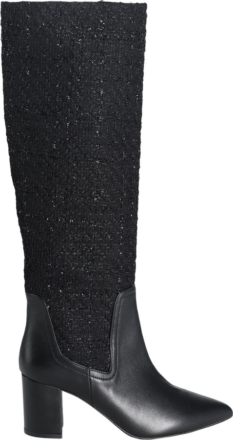 Tweed Leather Boots | ShopStyle