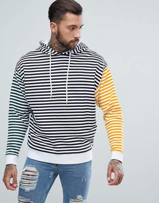 ASOS Oversized Hoodie With Contrast Stripes