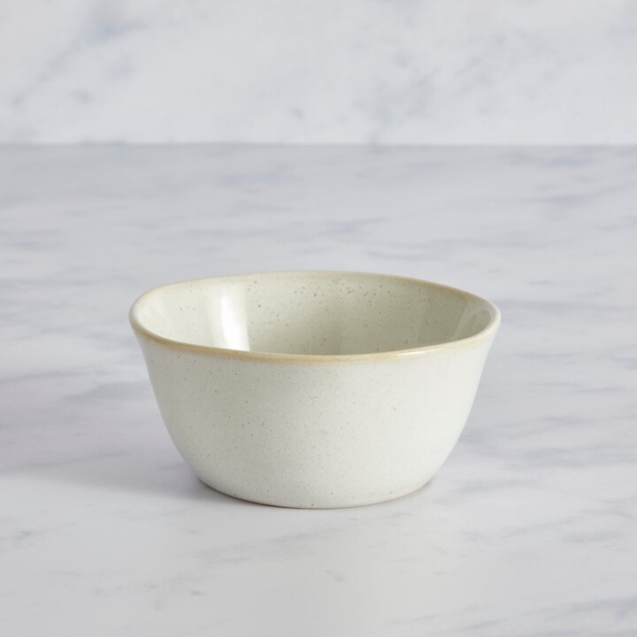 Dunelm Amalfi Reactive Glaze Stoneware Dip Bowl, White White