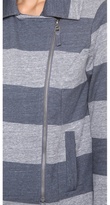 Thumbnail for your product : Splendid Striped Fleece Moto Jacket
