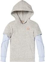 Thumbnail for your product : Scotch & Soda Woven Sleeve Ruffle Hoodie