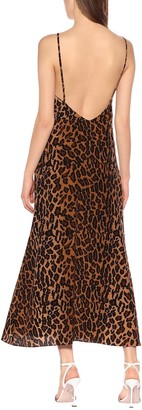 Miu Miu Leopard-print silk dress