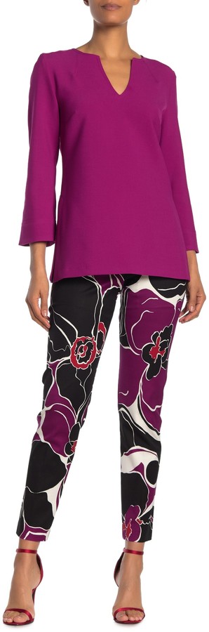 plus size floral trousers