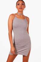 Thumbnail for your product : boohoo Holly Side Split Ribbed Bodycon Dress
