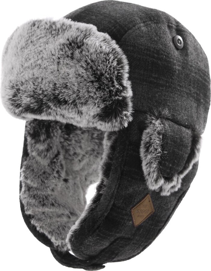 Comhats Trapper Hat Faux Fur Aviator Hat with Ear Flaps Russian Ushanka