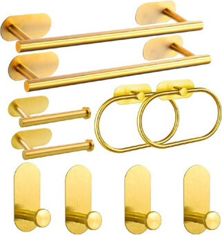 Bathroom Hardware Set, Self Adhesive Bathroom Accessories Set Stainless Steel