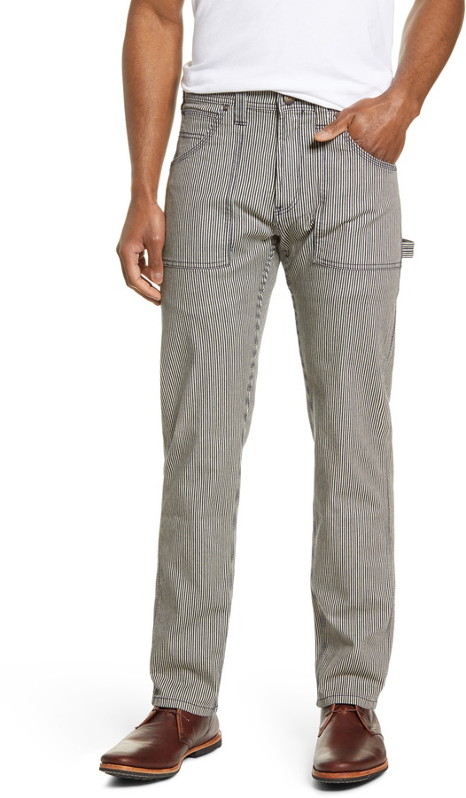 stripe carpenter pants