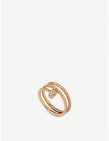 Cartier Juste un Clou 18ct pink-gold and diamond double ring