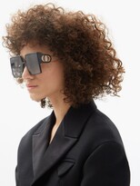 Thumbnail for your product : Christian Dior 30montaigne Square Acetate Sunglasses - Black Grey