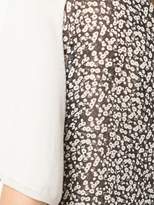 Thumbnail for your product : Derek Lam Cropped Batwing Silk Cashmere and Poppy Print Sweater