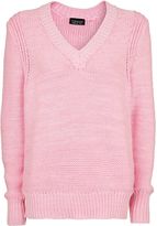 Thumbnail for your product : Topshop Oversized stitchy v neck knit