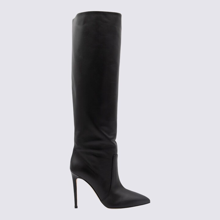 Paris Texas Black Leather Boots