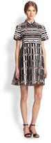 Thumbnail for your product : Suno Printed Pleated Cotton Shirtdress