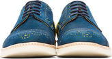 Thumbnail for your product : Paul Smith Blue & Yellow Nubuck Mcroy Brogues