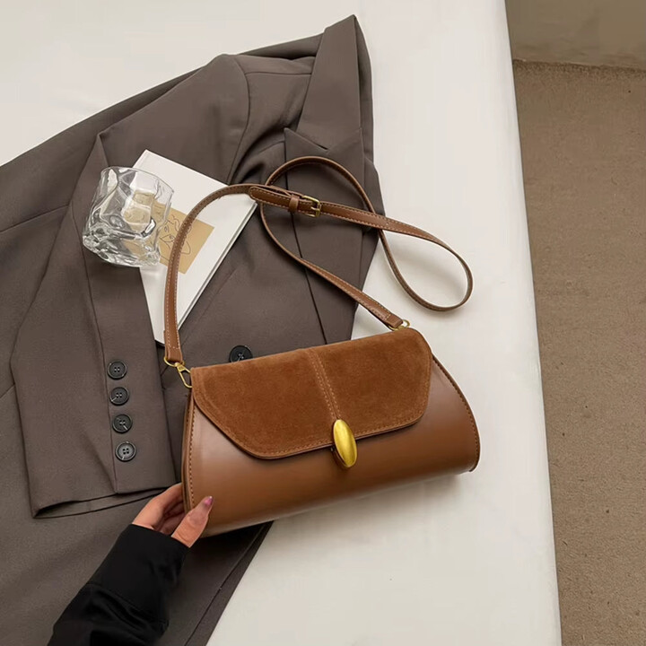 DGIASS Elegant PU Shoulder Bag - Versatile Crossbody Tote with Adjustable Strap - Vintage-Inspired Slouchy Hobo for Trendy Commuting