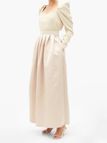 Thumbnail for your product : MARTA FERRI Contrast-waistband Cloqué-satin Maxi Skirt - Light Pink