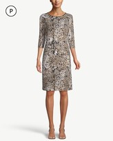 Thumbnail for your product : Chico's Petite 3/4-Sleeve Animal-Print Shift Dress