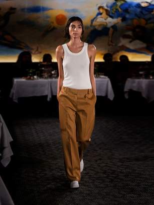 The Row Thea Panama Linen Trousers - Womens - Tan