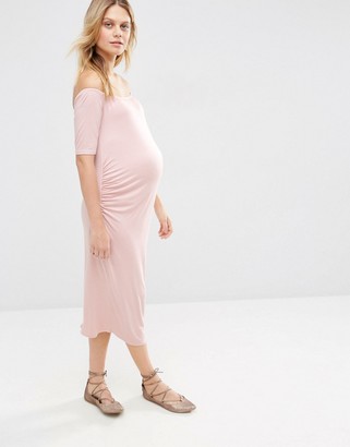 Bluebelle Maternity Bardot Bodycon Dress