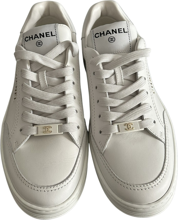 Chanel // White & Grey CC Sock Trainer Sneaker – VSP Consignment
