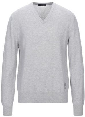 $672 Dolce & Gabbana Men's White Striped Pullover V-Neck Sweater Sweatshirt S